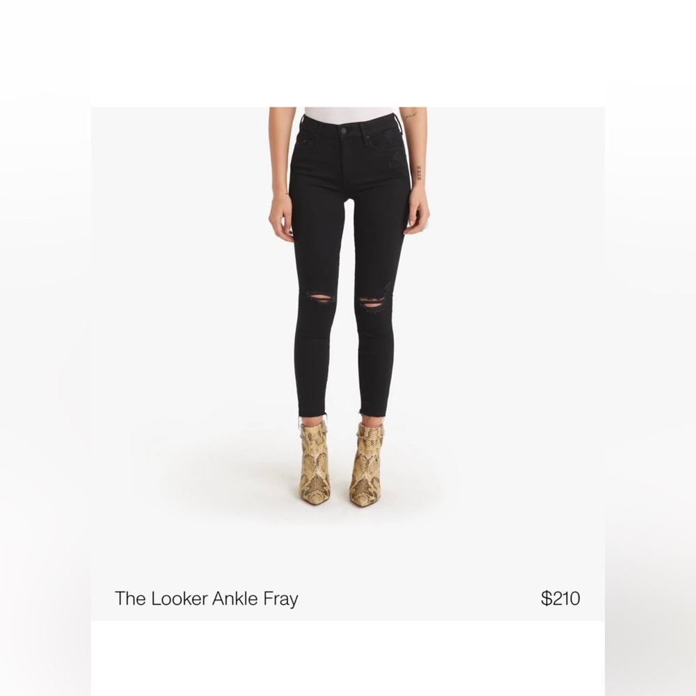 NWT MOTHER The Looker Ankle Fray - Guilty as Ain - 24